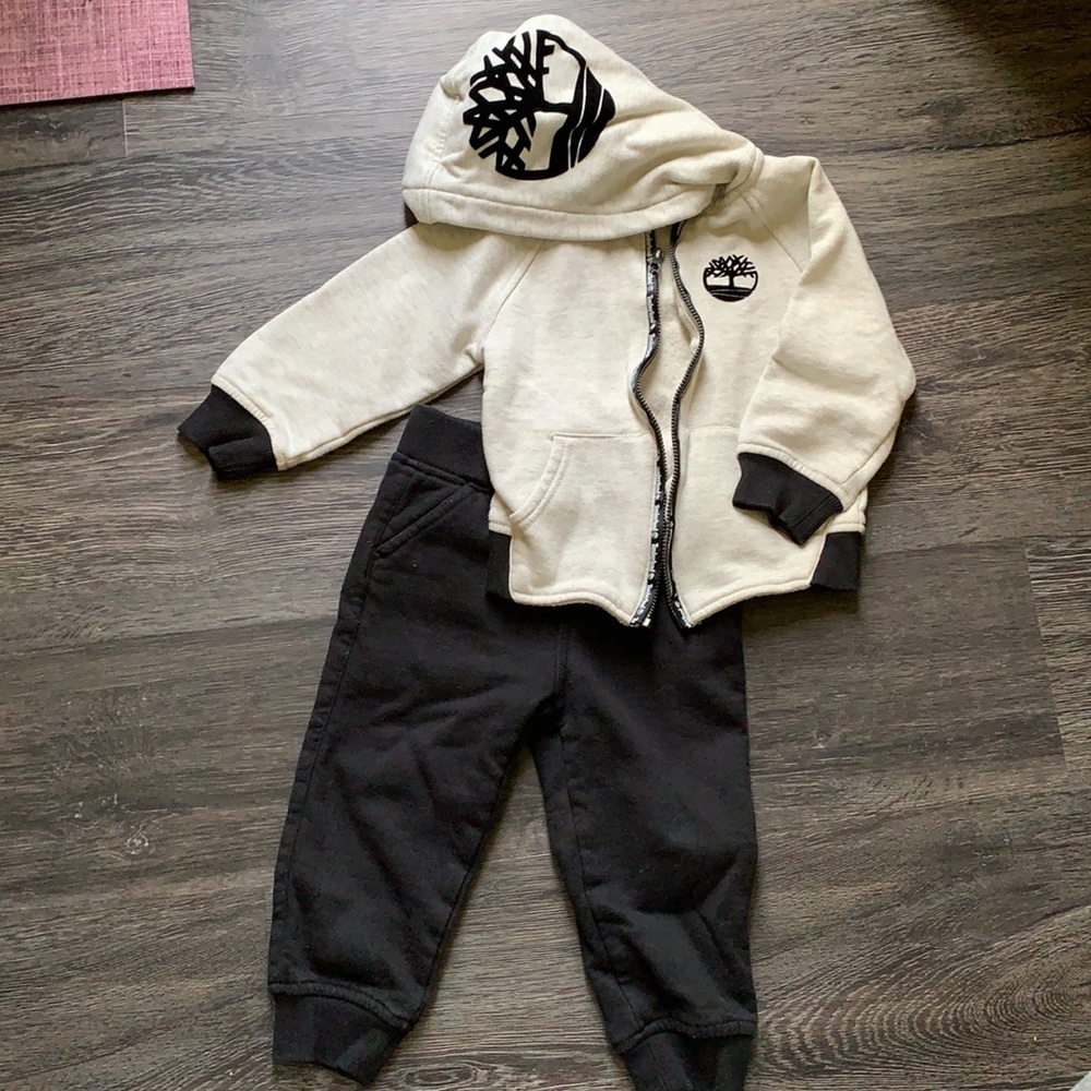 Timberland Sweat Pants and Zip-up Hoodie Set - 24months